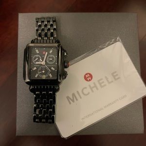 Black Michele chronograph watch